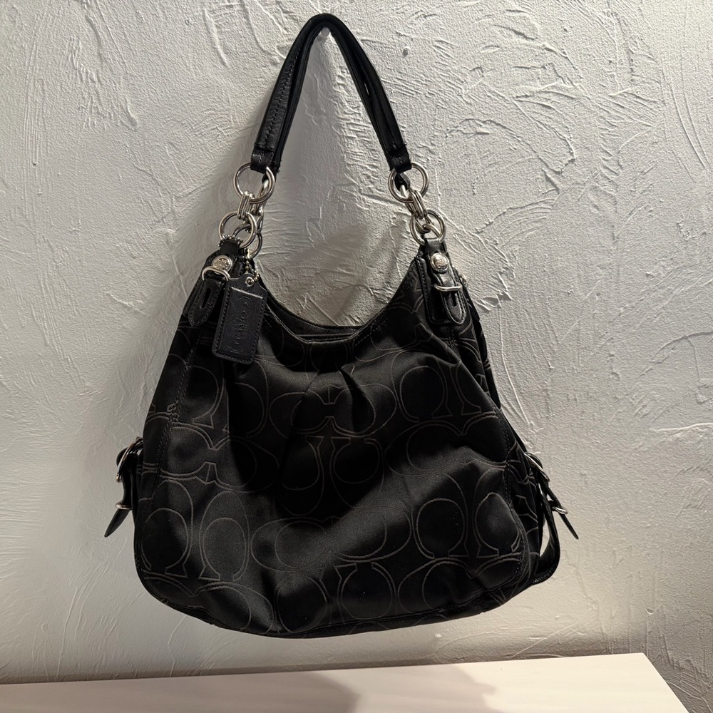 Coach Black Signature Shoulder Bag